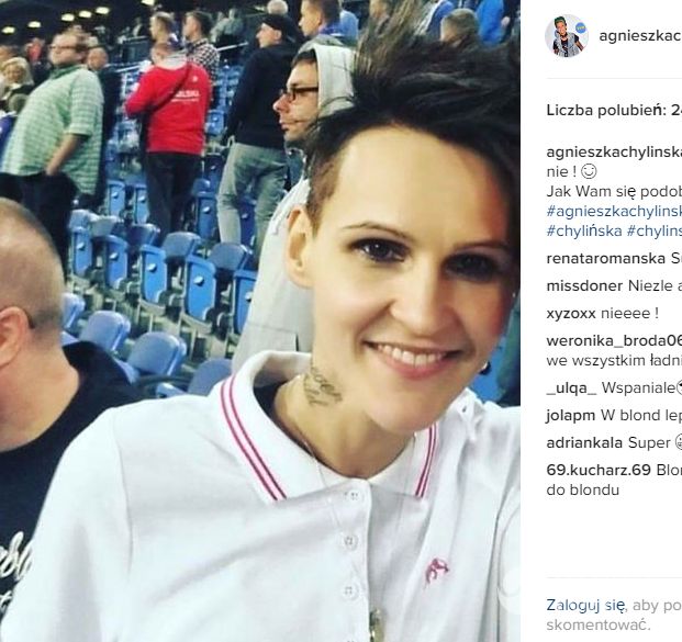 Agnieszka Chylińska w ciemnych włosach 2016