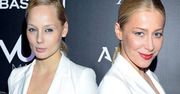 One wiedzą, co jest w trendach. Jagoda Judzińska z "Top Model 5" i Kasia Warnke w białych garniturach na tej samej imprezie