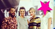 Joanna Krupa na planie "Top model" w sukience polskiej projektantki, a obok niej... Światowej sławy top modelka!