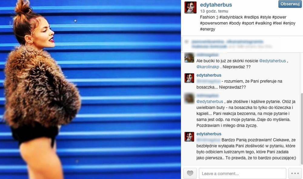 Edyta Herbuś
Fotografia: screen z Instagram.com