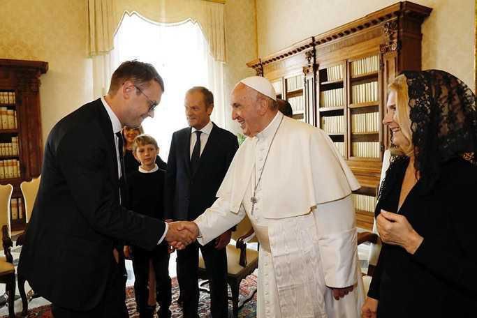 Rodzina Tusk u papieża